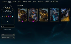 Todas Skins Raras | Black Alistar, Kayle Prateada Todas Pax - League of Legends LOL