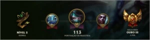 conta ouro 3 13k de essência 31 campeões  skins legado - League of Legends LOL