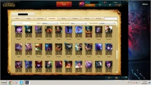 Conta league of legends, platina 4, 120 champions, 53 skins. LOL