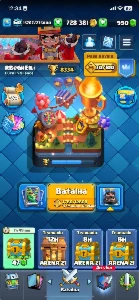 Conta Clash Royale Lv 15 Arena 21