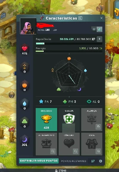 Conta Iop - Nivel 185 - Tal Kashadiamante - Dofus
