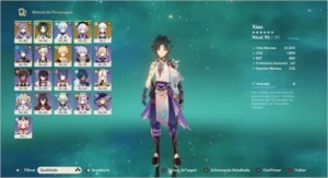 Conta Genshin (Xiao,Ayaka,Keking,Quiqi ar52) - Genshin Impact