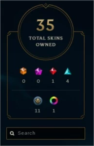 conta com 35 skins 5 runepages criada em 2013 - League of Legends LOL