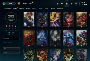 Unranked com 135 Champs e 282 Skins +  6 Vitoriosas ( SUP ) - League of Legends LOL