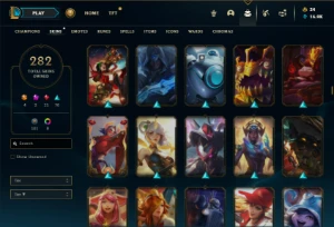 Unranked com 135 Champs e 282 Skins +  6 Vitoriosas ( SUP ) - League of Legends LOL