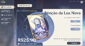 Gershin ar59 24 t5-50 dias de benção ativa - Genshin Impact