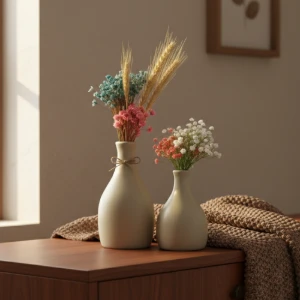 Conjunto de 2 vasos Elegance em cerâmica - Artesanato e Personalizados