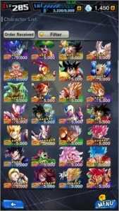Conta de Dragon Ball Legends - Outros