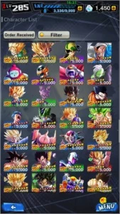Conta de Dragon Ball Legends - Outros
