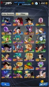 Conta de Dragon Ball Legends - Outros