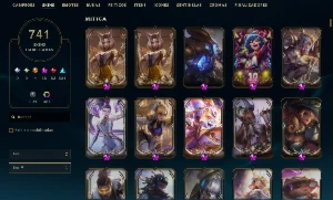 acc full champ mmr alto 741 skins - League of Legends LOL