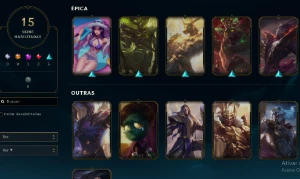 Conta unranked de 7 anos com skins lendarias e uma ultimate - League of Legends LOL