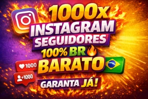 1000x 🔥Instagram Seguidores 100% BR🔥BARATO - Redes Sociais