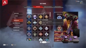 Conta Apex com 6 Heranças e mais de 320 itens lendarios - Apex Legends