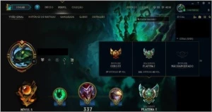 Conta Plat I c/ 10 Runepages faltando 8 champs, honra 5 e + - League of Legends LOL