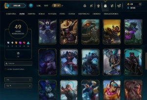 Unranked com 90 Champs e 49 Skins - League of Legends LOL