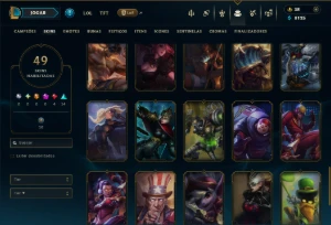 Unranked com 90 Champs e 49 Skins - League of Legends LOL