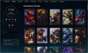 Conta de lol 110 skins 127 champs ouro 3 - League of Legends