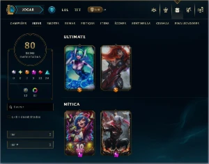 Conta Mestre 63% Wr , 145 Essência Mitíca E Skins(Main Jg) - League of Legends LOL