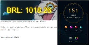 Conta League of Legends/Valorant