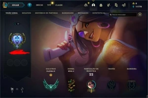 Conta smurf platina 4 60%wr - League of Legends LOL