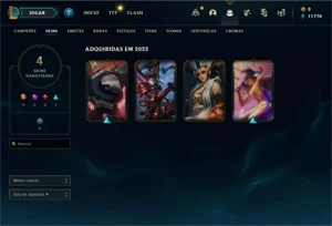 Conta smurf platina 4 60%wr - League of Legends LOL