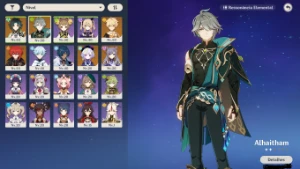 Conta Genshin Xiao+bis e Alhaitham com Qiqi, Diluc e Keqing - Genshin Impact