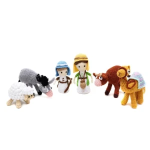 Os pastores e animais do presépio em amigurumi - Artesanato e Personalizados