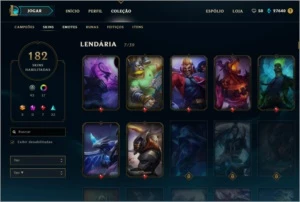 Conta League Of legends 182 skins LOL