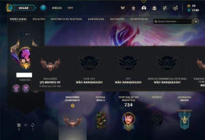 Conta bronze 2 com TODOS os champs e 350 Skins (Nivel 657) - League of Legends LOL