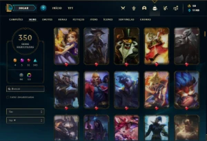 Conta bronze 2 com TODOS os champs e 350 Skins (Nivel 657) - League of Legends LOL