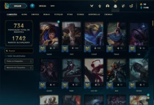 Conta bronze 2 com TODOS os champs e 350 Skins (Nivel 657) - League of Legends LOL