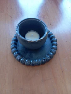 Kit Bowl e Bandeja Redonda Preta - Artesanato e Personalizados