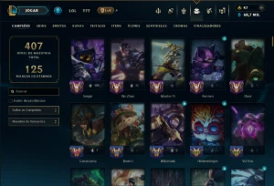 Bronze 4 com TODOS os Champs e 182 Skins ( JG / MID / TOP ) - League of Legends LOL