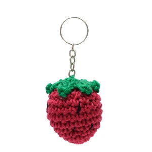 Chaveiro Morango em Amigurumi - Artesanato e Personalizados