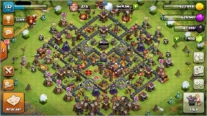 Cv10, XP 132, bem upado - Clash of Clans