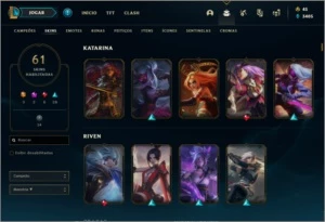 Conta de League of Legends Mono katarina platina 1 LOL