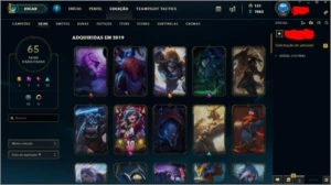Conta lol, platina 1, 65 skins e 122 champions - League of Legends
