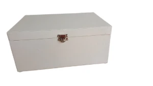 Porta-Joias Extra Grande Branco e Floral - Artesanato e Personalizados
