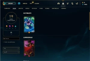 Conta bronze 2 com 60 Champs e 19 Skins + 13 Fragmentos - League of Legends LOL