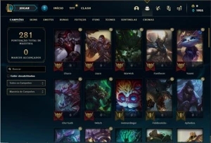 Conta bronze 2 com 60 Champs e 19 Skins + 13 Fragmentos - League of Legends LOL