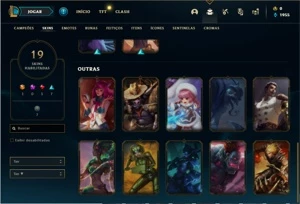 Conta bronze 2 com 60 Champs e 19 Skins + 13 Fragmentos - League of Legends LOL