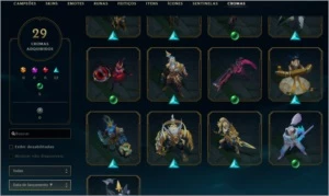 League Of Legends - 374 skins - 100 Pontos de Prestigio LOL