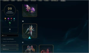 League Of Legends - 374 skins - 100 Pontos de Prestigio LOL