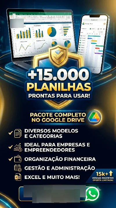 Pacote Com +15.000 Planilhas!