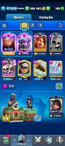 Contas De Clash Royale Raríssima Arena 22 + Conta Arena 12