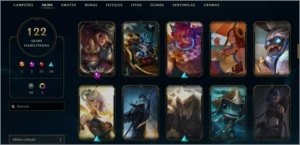 CONTA LOL NV364 PRATA 3 - 122 SKINS - League of Legends
