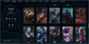 CONTA LOL NV364 PRATA 3 - 122 SKINS - League of Legends