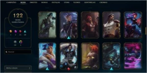 CONTA LOL NV364 PRATA 3 - 122 SKINS - League of Legends