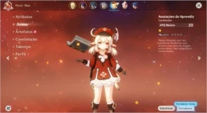 Conta com a personagem 5 estrelas Klee ! AR 7 - Genshin Impact